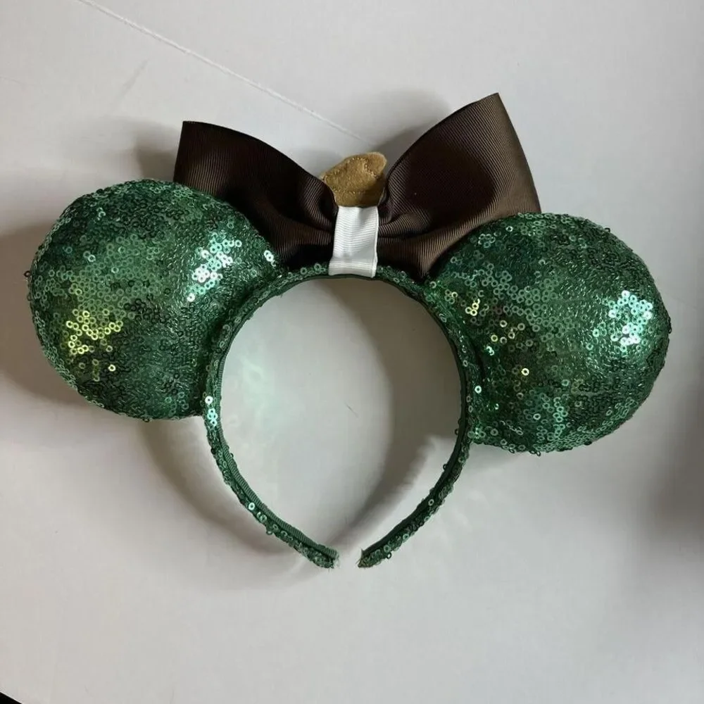 Coffee Theme Handmade Mickey Ears Sequined Adult‎ Size Coffee Cute Barista